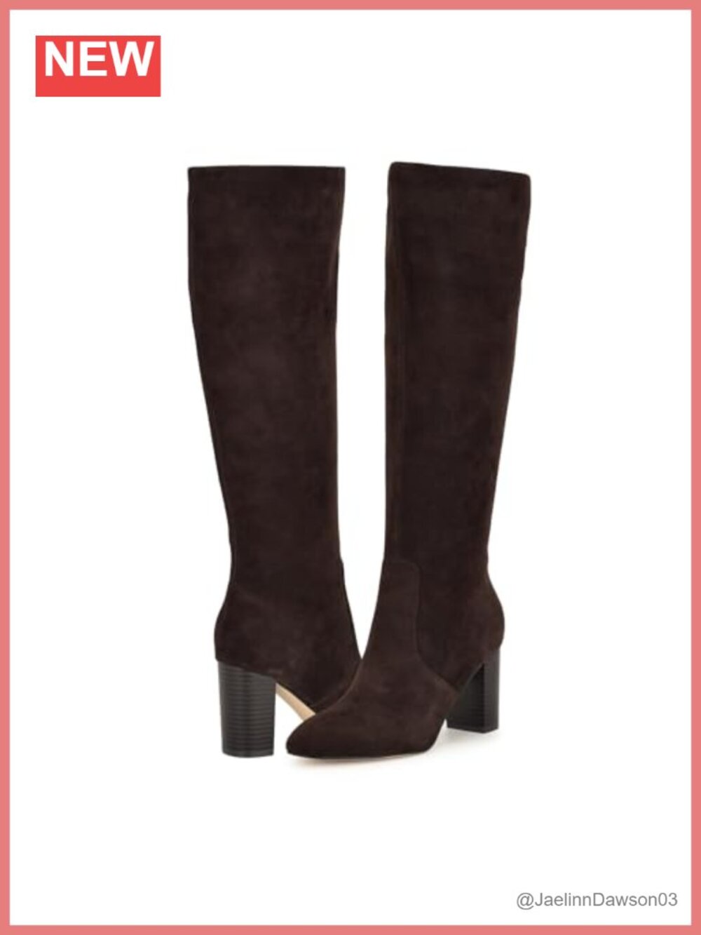 Nine West Suede Knee-High Block Heel Boots